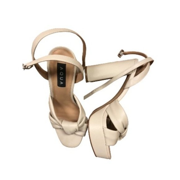 Aqua Women's Lory Platform High Heel Sandals Size 8 Pre Owned - Picture 4 of 5